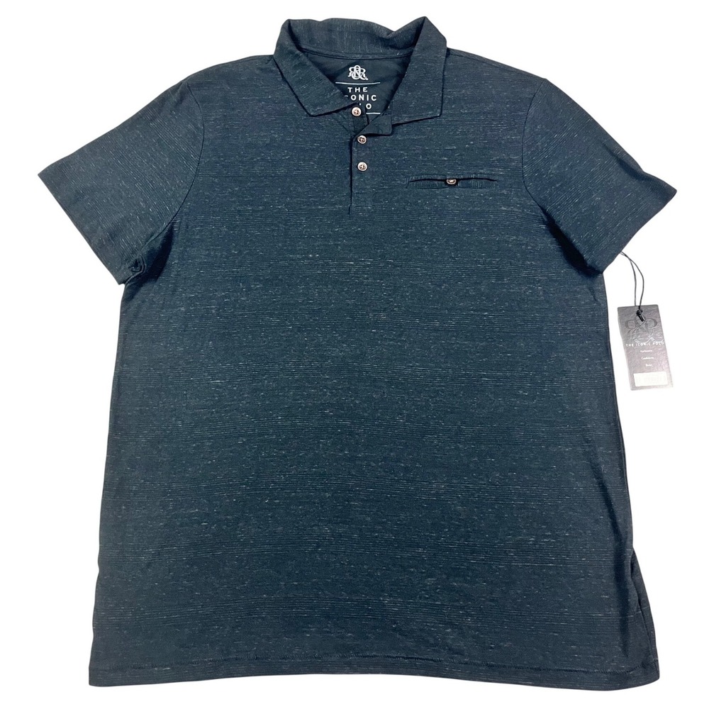 Rock & Republic‎ Iconic Polo Men's XL Short Sleeve Polo Shirt Heathered Gray New